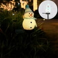 thumbnail image 4 of Uutvery Solar Christmas Snowman Ground Light, Resin Garden Patio Decor with Auto Dusk to Dawn, Waterproof, for Outdoor Ambiance, 4 of 6
