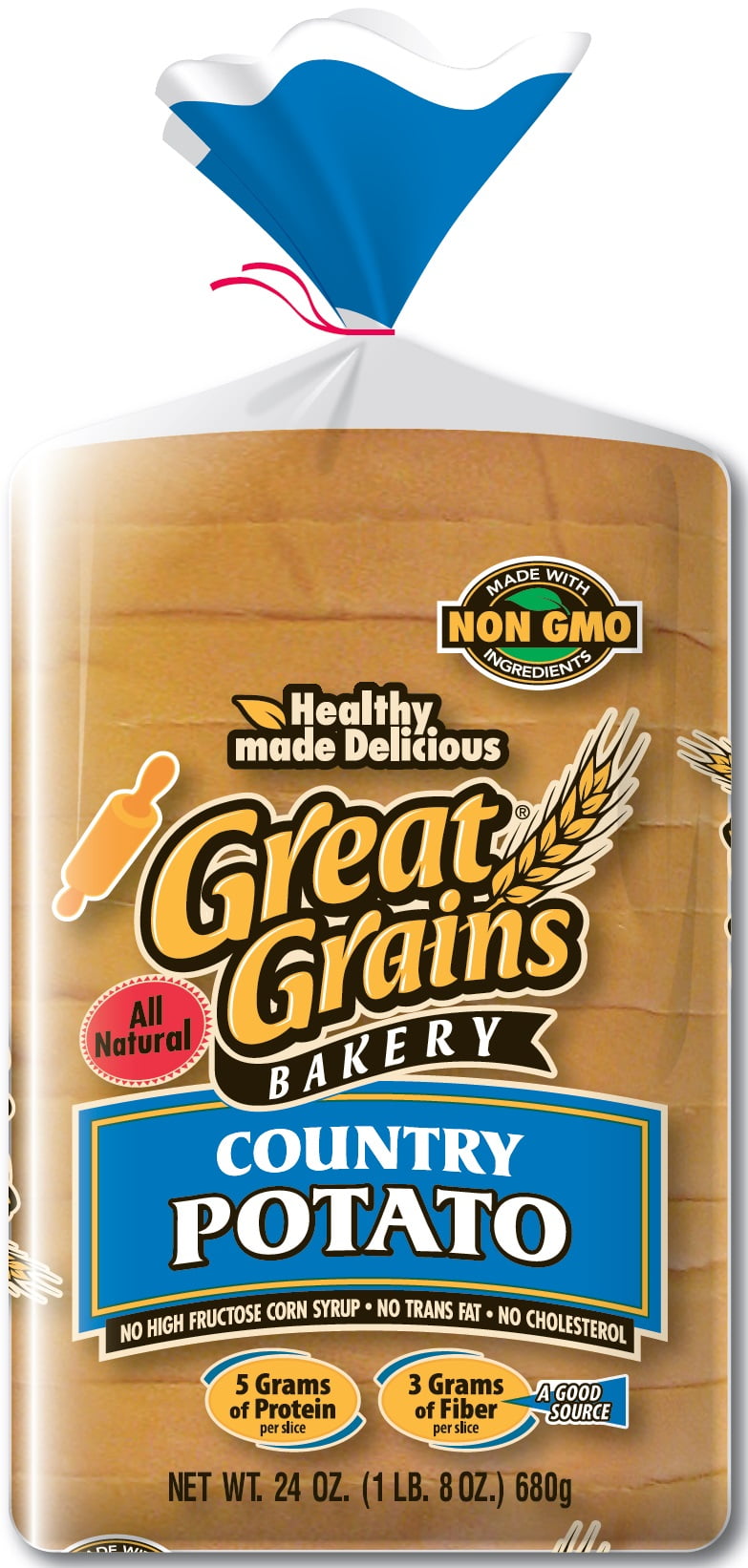 Great Grains Bakery, Country Potato Bread, 24 oz