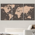 thumbnail image 2 of wall26 Canvas Print Wall Art Set Retro Vintage Antique Sepia World Map Global Country Illustrations Modern Decorative International Educational for Living Room, Bedroom, Office - 16"x24" x, 2 of 5