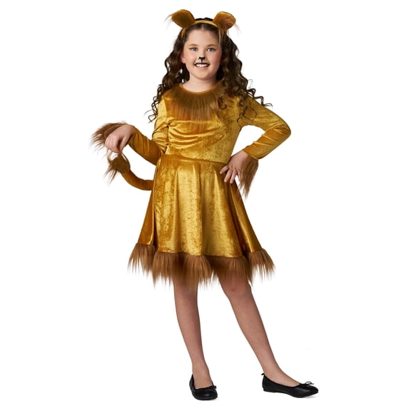 Seasons Girls Lion Dress Animal Halloween Costume