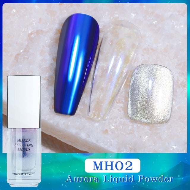 Bilqis Deals Liquid Mirror Powder For Nail Enhancement, European And American Mirror Powder For Nail Enhancement Without Flying Liquid Mirror Powder,5ml
