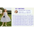 thumbnail image 5 of Girls Summer Boho Maxi Dress, Black and White Floral Tiered Sundress with Ruffle Straps for Toddler & Little Girls (4-5Y), 5 of 6