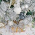 thumbnail image 4 of Miaocao White Glitter Ribbon for Christmas Tree 2-1/2" Diamond Mesh Wired Christmas Ribbon for Tree Decorations, Gift Wrapping, Bows, Wreath Supplies, Garlands- Continuous 10 Yards, 4 of 8