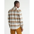 thumbnail image 3 of Free Assembly Men's Stretch Oxford Tartan Shirt with Long Sleeves, Sizes XS-3XL, 3 of 7