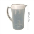 thumbnail image 3 of Bouteille en Verre 2 L Grande Capacité Bouilloire Transparente avec Tasse à Mesurer Graduée et Contenant Thermique en Porcelaine pour Eau Froide, 3 of 8