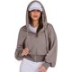 thumbnail image 3 of Sudaderas con Capucha y Cremallera para Mujer, Sudaderas , Casuales, Cómodas y Bonitas, Chaquetas con Cremallera, Conjuntos de Otoño A . Marrón S, 3 of 10
