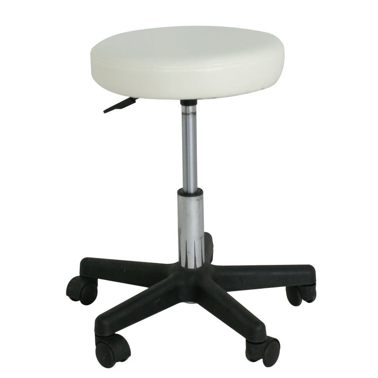 ZENSTYLE Adjustable Rolling Hydraulic Portable Massage Spa Salon Stool Chair with Wheels White Walmart