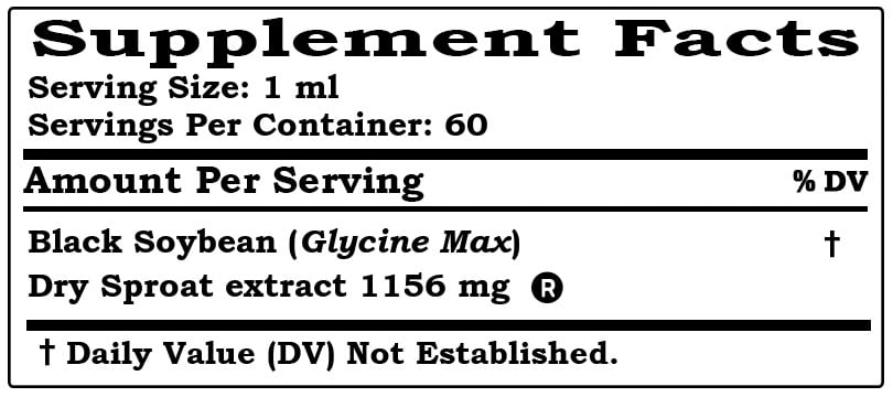 Black Soybean (Glycine Max) Dry Sproat ALCOHOL-FREE Liquid Extract. Expertly Extracted by Trusted HawaiiPharm Brand. Absolutely Natural. Proudly made in USA. Glycerite 2 Fl.Oz