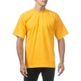 thumbnail image 5 of Pro Club Men's Heavyweight Cotton Short Sleeve Crew Neck T-Shirt,GOLD,S, 5 of 5