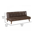 thumbnail image 5 of Sena Futon Convertible Sofa Bed Sleeper Couch, Dark Brown Faux Leather, 5 of 7