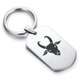 thumbnail image 1 of Stainless Steel Year of the Goat Zodiac Dog Tag Keychain Circle Ring, 1 of 2
