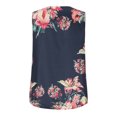 thumbnail image 3 of Women's Tank Top Summer Casual V Neck Top Floral Printing Wide Straps Sleeveless T-Shirts Blouses Loose Vests Pullover Top, 3 of 7