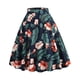thumbnail image 3 of Gibobby faldas para mujer corta Falda con estampado de moda para mujer Falda corta elástica suelta con cremallera en forma de A(Azul, M), 3 of 5
