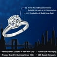 thumbnail image 2 of Gem Stone King 5.00 Ct IGI Certified Lab Grown Diamond Solitaire Engagement Ring for Women in 14K White Gold Ring | Round Cut | E-F Color | VS1-VS2 Clarity | Size 7, 2 of 6