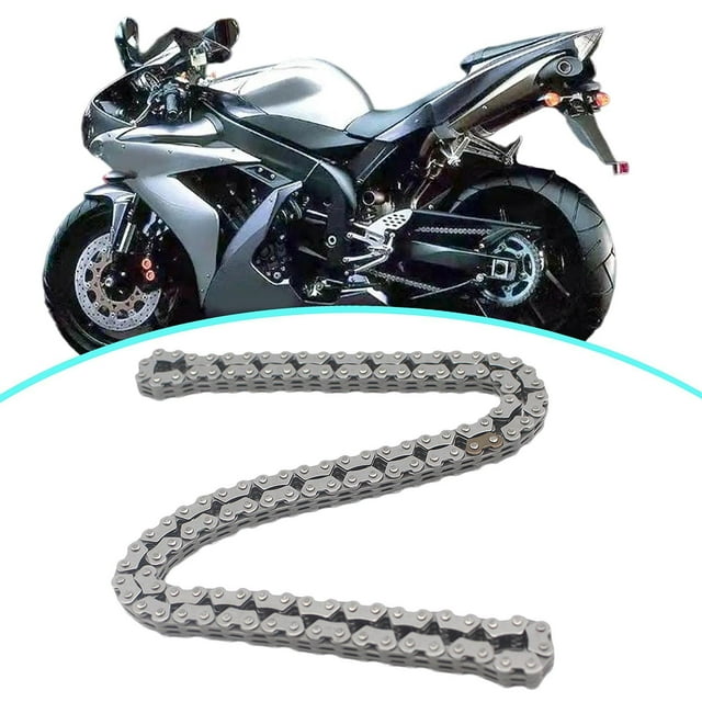 Cadena de distribución de motocicletas,Cadena de distribución de levas del cigüeñal de la motocicleta,Cadena de distribución del árbol de levas de metal de buen rendimiento,Pieza de
