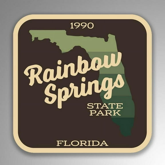 Rainbow Springs State Park Decal Sticker | 4-Inches By 4-Inches | Vinyl Sticker | UV Protective Laminate | SP033