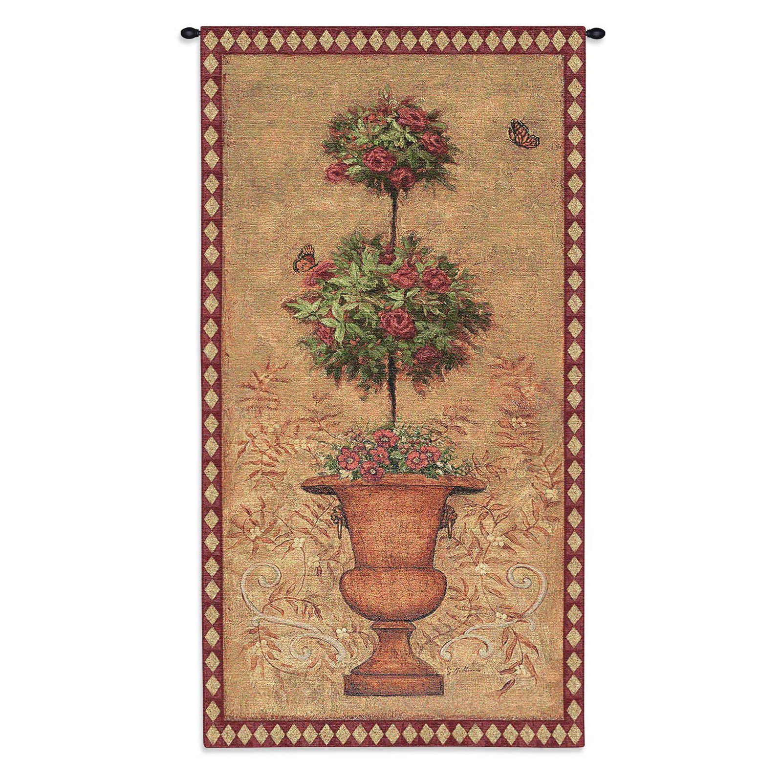Fine Art Tapestries Rose Topiary I Wall Tapestry