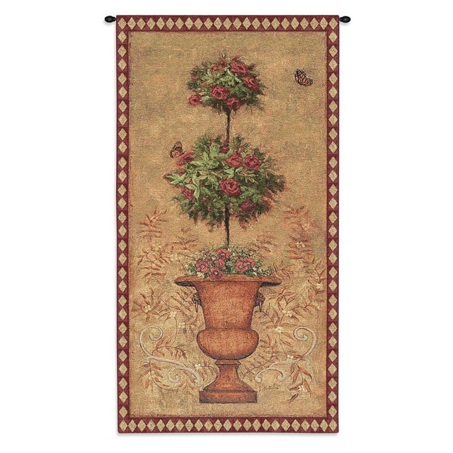 Fine Art Tapestries Rose Topiary I Wall Tapestry