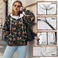thumbnail image 6 of FOR U DESIGNS Christmas Zipper Hoodies for Women Graphic Design Santa Claus Oversized Hoodie Size XL Comfortable Hooded Zip Up Long Sleeve Sweatshirt Women Winter, 6 of 7