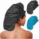 thumbnail image 1 of wonima11 2 Pack Premium Collection Super Jumbo Shower Cap Extra Large Shower Caps for Braids Shower Bonnets Women Waterproof Hair Caps for Spa Salon Shower Hat (X-Large, Black,Blue), 1 of 1