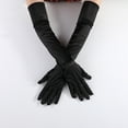 thumbnail image 3 of TRUBKH Gloves for Women Opera Gloves Arm Warmers Tea Party Gloves for Women Tea Party Gloves Long Gloves Women Formal Fishnet Arm Sleeves Black One Size, 3 of 9