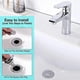 thumbnail image 4 of Universal Wash Basin Bounce Drain Stainless Steel Plug Full Copper Bullet Core Push-Type Pop Up Sinkfor Basket Kitchen and Bathroom Fits Drain Hole, 4 of 5