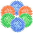 thumbnail image 1 of Pelota de juguete para perros LECHONG Squeaky Spiky para limpieza de dientes, paquete de 6, 1 of 8