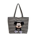 thumbnail image 1 of Bolso de mano a rayas de gran capacidad para mujer, bolsa de lona con dibujos animados de Mickey, nueva moda, 2024, 1 of 5