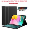 thumbnail image 1 of Samsung Galaxy Tab S5E 10.5 Pulgadas Sm-T720 Sm-T725 Tablet Bluetooth Teclado Retroiluminado Con Funda De Cuero Con Diseño De Mijo (Alemán) - Negro Methold EL011263-00, 1 of 6