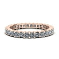 thumbnail image 2 of Natural 1.80Ct Princess Cut Diamond Shared Prong Women's Anniversary Wedding Eternity Band Ring Solid 14k Rose Gold G SI1, 2 of 3