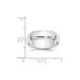 thumbnail image 2 of Platinum 6mm Half-Round Wedding Band - Size 7, 2 of 2