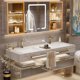 thumbnail image 3 of 2024 Stock Modern Slate Bathroom Cabinet with Smart Mirror Ceramic Double Washbasin Bathroom Vanity Cabinets Under Sink My Lux Decor Round, 3 of 10