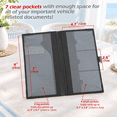 Vehicle Glove Box Document Organizer, Slim Auto Paperwork Holder with 7 ...