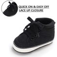 thumbnail image 5 of Baby Boy Girl Soft Sole Canvas Sneakers Sparkle High Top Lace Up Infant Unisex Ankle Shoes Booties Toddler Newborn Prewalker First Baby Walking Crib Shoes, 5 of 6