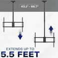 thumbnail image 3 of VIVO Extending Large Ceiling TV Mount for 50 to 100 inch Screens, 5.5ft Pole, 3 of 8