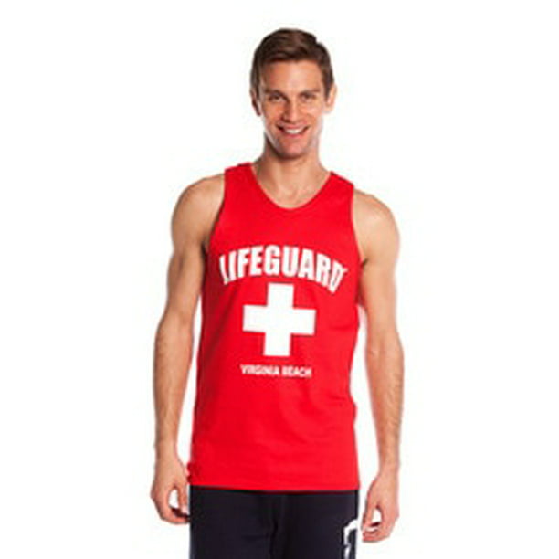 Lifeguard tank - LIFEGUARD Mens Muscle Tank Tee Shirt Apparel Red White ...