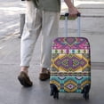 thumbnail image 3 of Yellow Geometric Boho Pattern Luggage Cover Fashion Suitcase Cover Baggage Covers Fit 25-28 Inch Luggage (Go Travel), 3 of 5