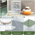 thumbnail image 4 of Uforic Large 3-Tier Cat Cage with Extra Large Hammock – Indoor DIY Cat Enclosure and Pet Playpen for 1-2 Cats, White, 28"L x 28"W x 41"H, 4 of 6
