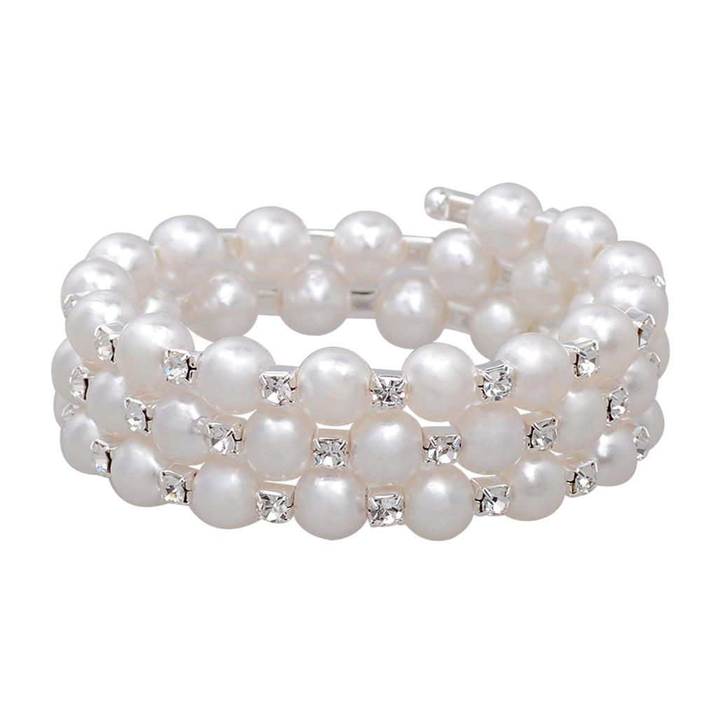 Amazon.com: Hicarer Faux Pearl Bracelet 3-Row Pearl Stretch Bracelet  Multilayer Halloween Cosplay 1920s Elastic 1920s Costume(4 Pieces):  Clothing, Shoes & Jewelry
