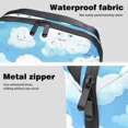 thumbnail image 4 of Cloud Waterproof Oxford Fabric Storage Case with Charger Pouch, Small Portable Storage Box, and Cable Organizer Travel - 5.9x9.44x3.14 in, 4 of 6