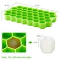 thumbnail image 2 of Dragonus Ice Cube Trays,Silicone Ice Trays for Freezer with Lid BPA Free,Honeycomb Shaped Ice Cube Molds, 2 of 5