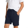 thumbnail image 5 of IYTR Boys Shorts Summer Solid Color Casual Oversized Comfy Elastic Waist Baseball Basketball Short Pants with Pockets Navy 5-6Years, 5 of 6