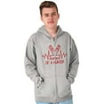 thumbnail image 5 of Heartbeat of a Hunter Cute Zip Up Hoodie Men's Women's Brisco Brands S, 5 of 6