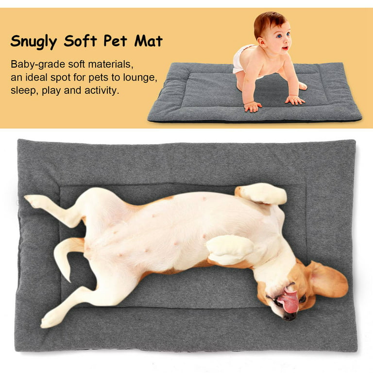 Petique Non-toxic, Hypoallergenic Comfy Mat Pet Bed for Dog/Cat