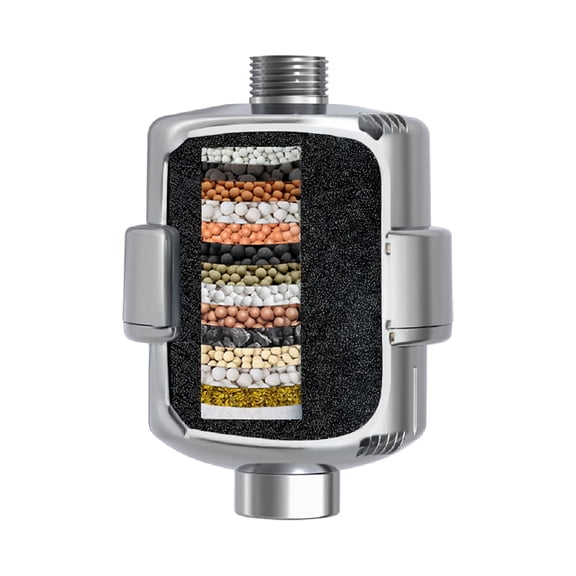 Water Softening, Carbon Block Filtration Tecnology, Microplasticfree Shower Head Filter (6-Monthas Filter Life)