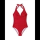 thumbnail image 1 of Trajes de Baño de una Pieza con Control de Abdomen para Mujer, Trajes de Baño Push Up con Cuello Halter Rojo S, 1 of 8