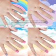 thumbnail image 3 of 400 pcs Nude Children Fake Nails White Short Full Cover 20 pcs/set 10 Sizes Clean Fake Nails Tips for Kids (400 Pcs), 3 of 5