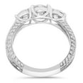 thumbnail image 2 of Pompeii 1 3/4ct Diamond Vintage 3-Stone Engagement Ring 14K White Gold Antique (G/H,I2), 2 of 6