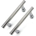 thumbnail image 3 of 2 manijas para puerta de ducha de ABS cromado de 145 mm (14,5 cm), orificio a orificio, 3 of 4