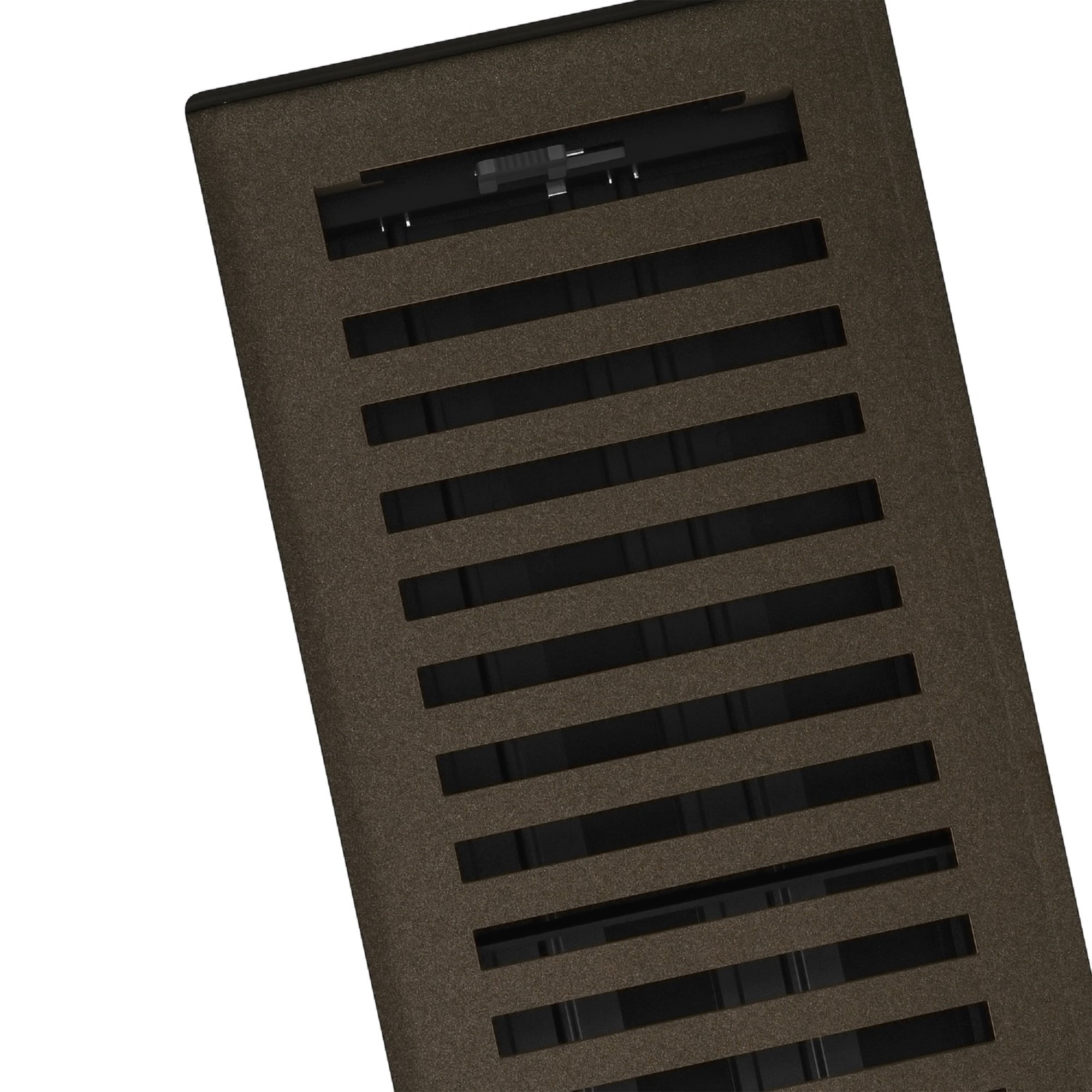4in x 12in Montezuma Style Bronze Age Metal Heating and Cooling Air Floor Register (5 PACK) - Overall 5 1/4" x 13 1/4"